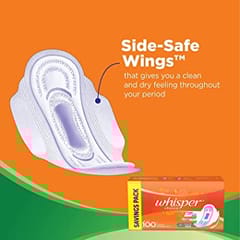 Whisper Choice Sanitary Regular Pads for Women, Regular, Pack of 20 Napkins