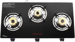Butterfly Trio 3 Burner Glass Manual Gas Stove  (3 Burners)