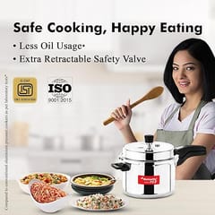 Butterfly Tez Triply Pressure Cooker, OLC, 2, 3, 5 Ltr Combo,Silver, 10 litre, Triply Stainless Steel