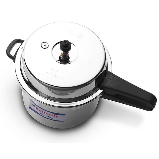 Butterfly Blue Line Stainless Steel Outer Lid Pressure Cooker, 10 Litre