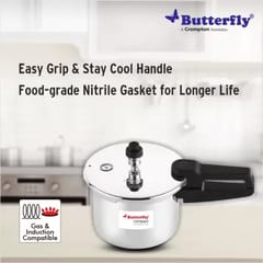 Butterfly compact stainless steel 2L outer lid pressure cooker with induction bottom