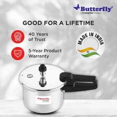Butterfly compact stainless steel 2L outer lid pressure cooker with induction bottom