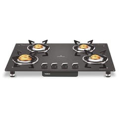 Vidiem Gas Stove G4 192 A AIR (Black with Silver) | 4 Burner Gas Stove