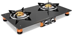 Vidiem Air Pride 2 Burner Glass Manual Gas Stove