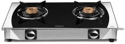 Vidiem Edge 2 Burner Glass Manual Gas Stove  (2 Burners)