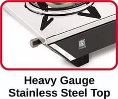 Vidiem VIVA SS PRO 2BURNER Stainless Steel Manual Gas Stove  (2 Burners)