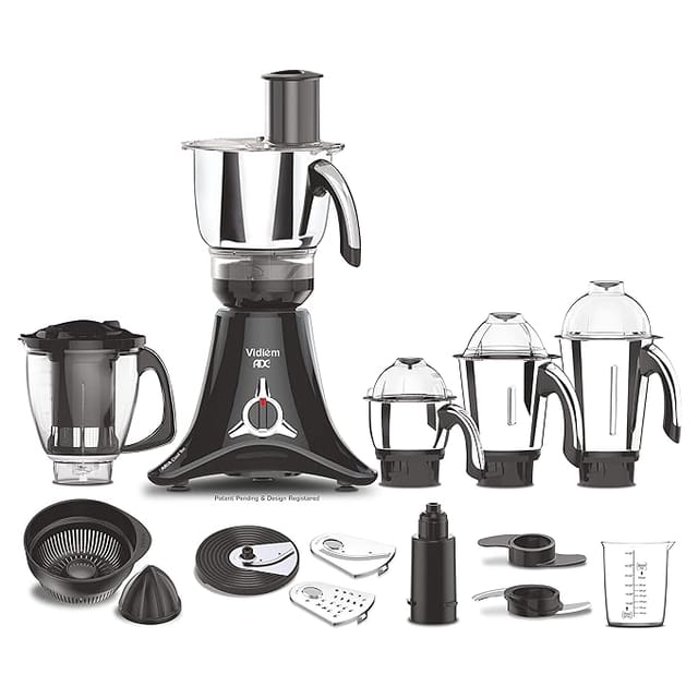 Vidiem Vstar ADC Mixer Grinder 579A | Mixer grinder 750 watt with 5 Jar in-1 Juicer Mixer Grinder | 5 Leakproof Jars with self-lock,for Wet and Dry Spices,Chutneys and Curries