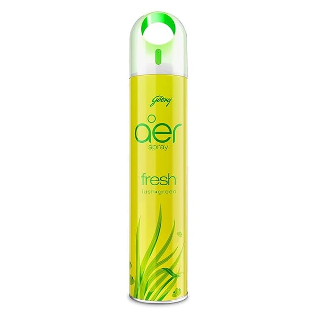 Godrej aer Spray | Room Freshener for Home & Office - Fresh Lush Green (220 ml) | Long-Lasting Fragrance