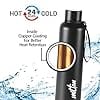 Milton Aura 1000 Thermosteel Bottle, 1.05 Litre, Black | 24 Hours Hot and Cold | Easy to Carry | Rust & Leak Proof | Tea | Coffee | Office| Gym | Home | Kitchen | Hiking | Trekking | Travel Bottle