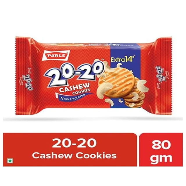 Parle 20 20 Cashew Cookies Biscuit Rs. 10