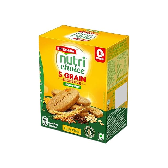 NutriChoice 5 Grain Digestive High Fibre Multigrain Biscuits, 200g