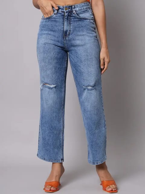 Women Regular High Rise Blue Jeans