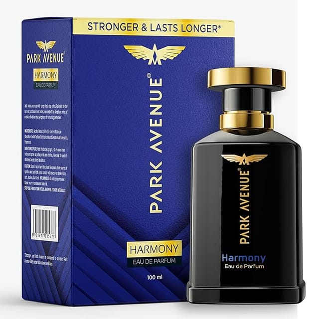 Park Avenue Harmony,Eau De Parfum Men,100Ml Long Lasting Perfume Spray For Men Premium Luxury Fragrance Scent Aromatic Blend Of Patchouli,Musk & Vetiver Suitable For Every Occasion