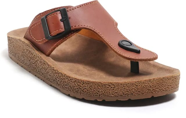 NewlyLaunch|Lightweight|Comfortable|Breathable|All SeasonWear Slippers Men Flip Flops  (Tan , 10)