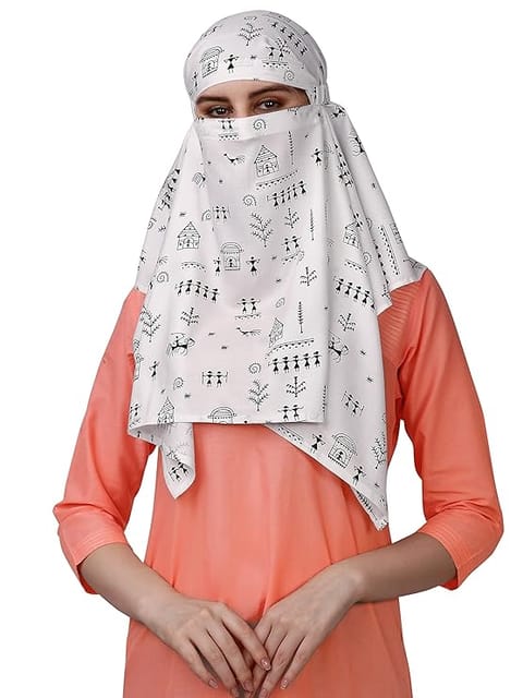 7 season's Cotton Scarf Cum Mask scarves Usable for vehicle Driver Multi Colour Printed Design Universal Size For Girl & Women Breathable Sun Protection Light Weight