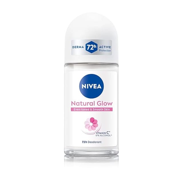 NIVEA Natural Glow Smooth Skin Deodorant Roll On 50ML