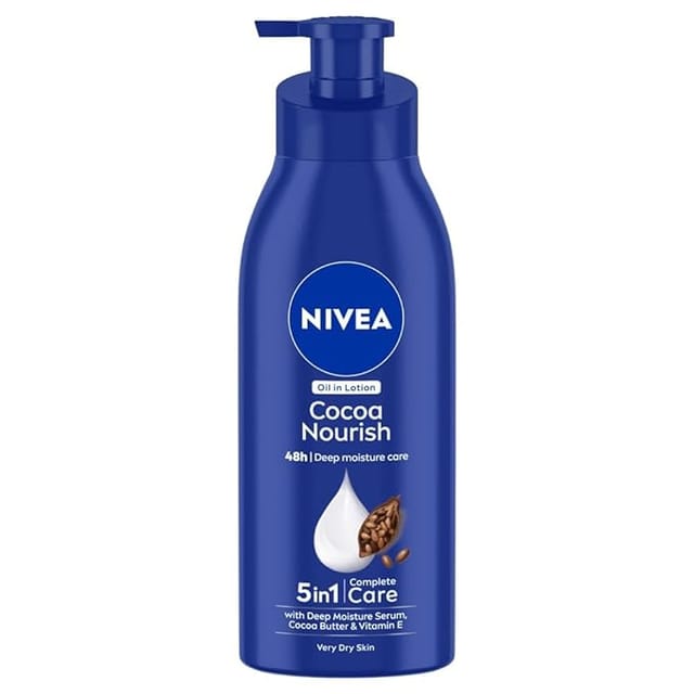 NIVEA Cocoa Nourish 400ml Body Lotion with Deep Moisture Serum