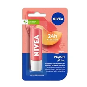 NIVEA Lip Balm, Fruity Peach Shine,4.8