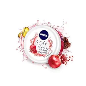 NIVEA Soft Light Moisturizer 100ml | Peppy Pomegranate | For Face, Hand & Body, Instant Hydration | Non-Greasy Cream | With Vitamin E & Jojoba Oil | All Skin Types
