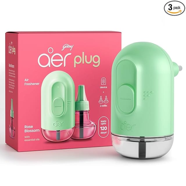 Godrej aer Plug Rose Blossom Electric Air Freshener Refills (20ml)