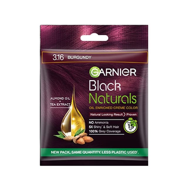 GARNIER Color Naturals Creme Hair Colour | Long-lasting Color & Shine , Shade 3.16, Burgundy