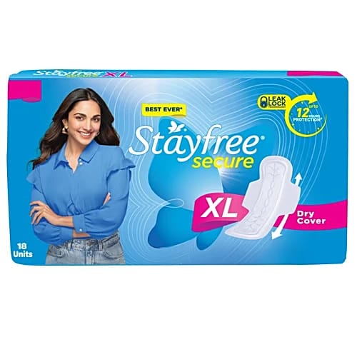 STAYFREE Secure Dry Wings Regular - XL, 18 pcs