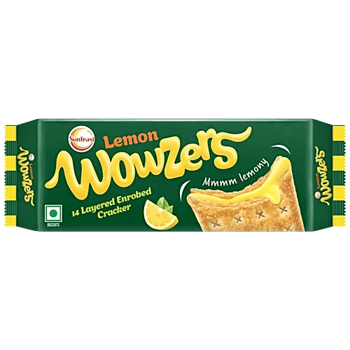 Sunfeast Lemon Wowzers Biscuits, 128 g