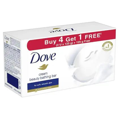 Dove Cream Beauty Bathing Bar, 100g (Buy 4 get 1)
