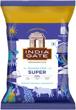 India Gate Basmati Rice Super, 1kg